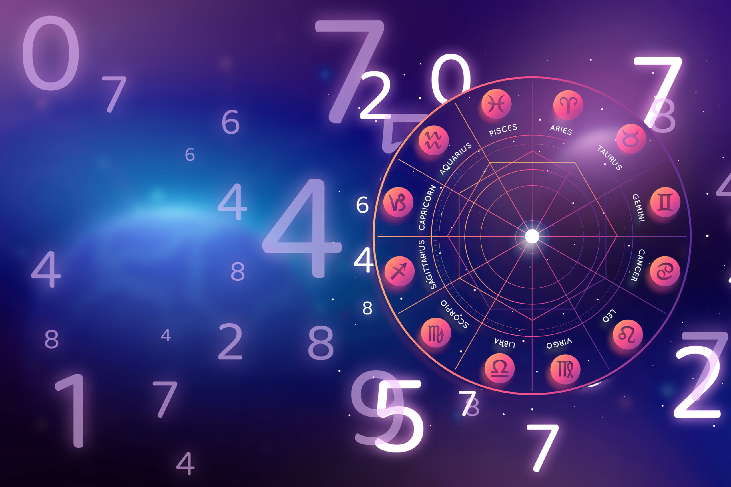 numerology concept composition